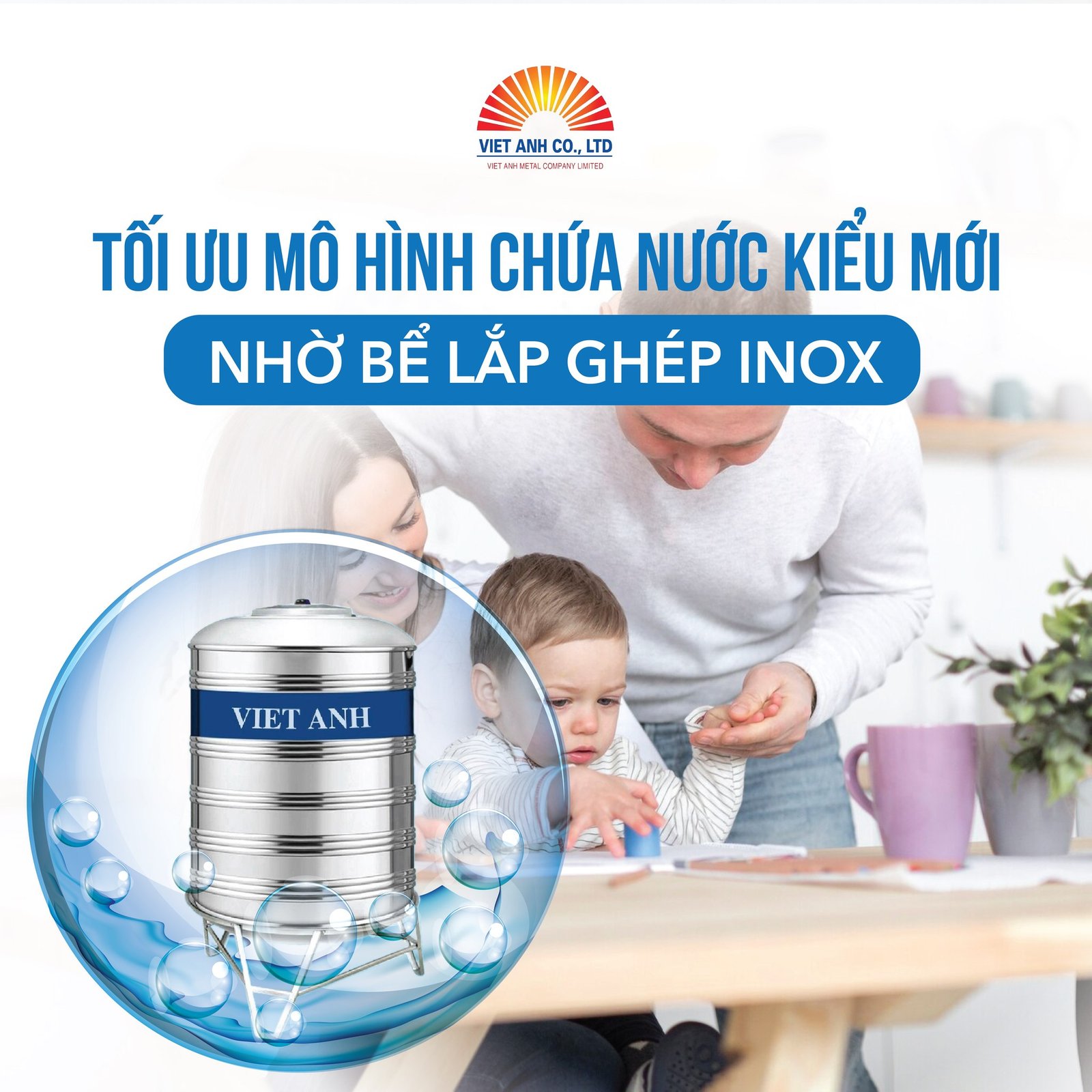 Tối ưu mô hình chứa nước kiểu mới nhờ bể lắp ghép Inox