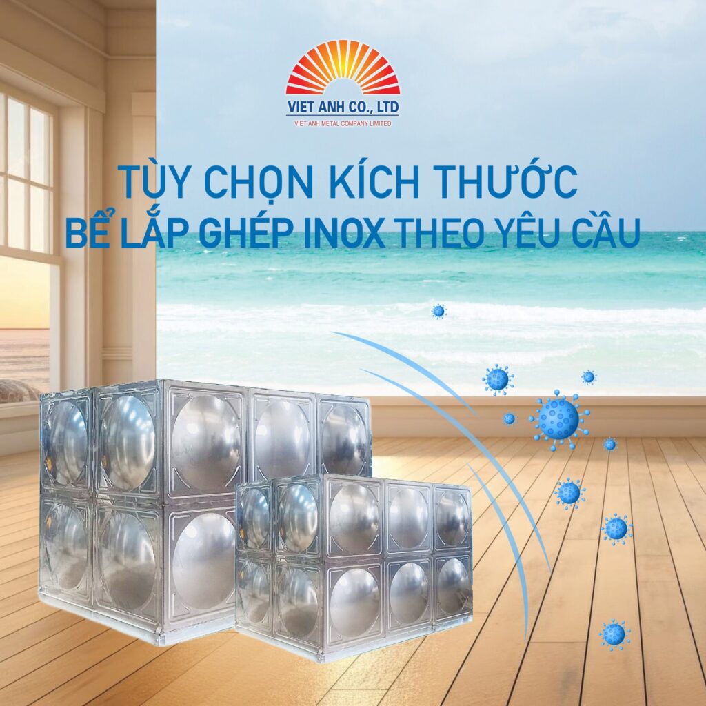 Bể lắp ghép inox chọn kích thước theo yêu cầu - Tấm inox , Cuộn inox ...