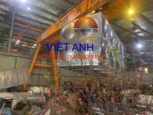 Bồn lắp ghép Inox bên hoa đào