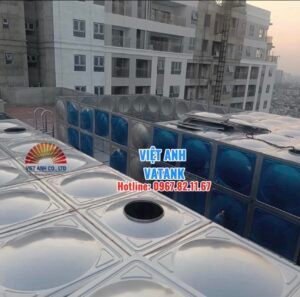 Bể lắp ghép inox cỡ lỡn 500m3 tại dự án nhà ở xã hội ở Hải Phòng