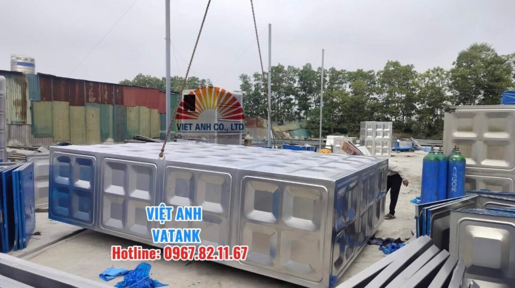 Hệ thống bể nước ngầm inox lắp ghép Panel công nghệ dập định hình.
