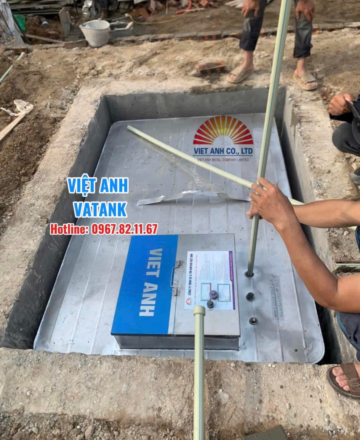 Cách nhận biết bồn nước VATANK Việt Anh chính hãng qua logo trên thân bồn