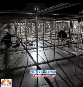 Đội ngũ VATANK thi công bể inox ngày đêm đảm bảo tiến độ