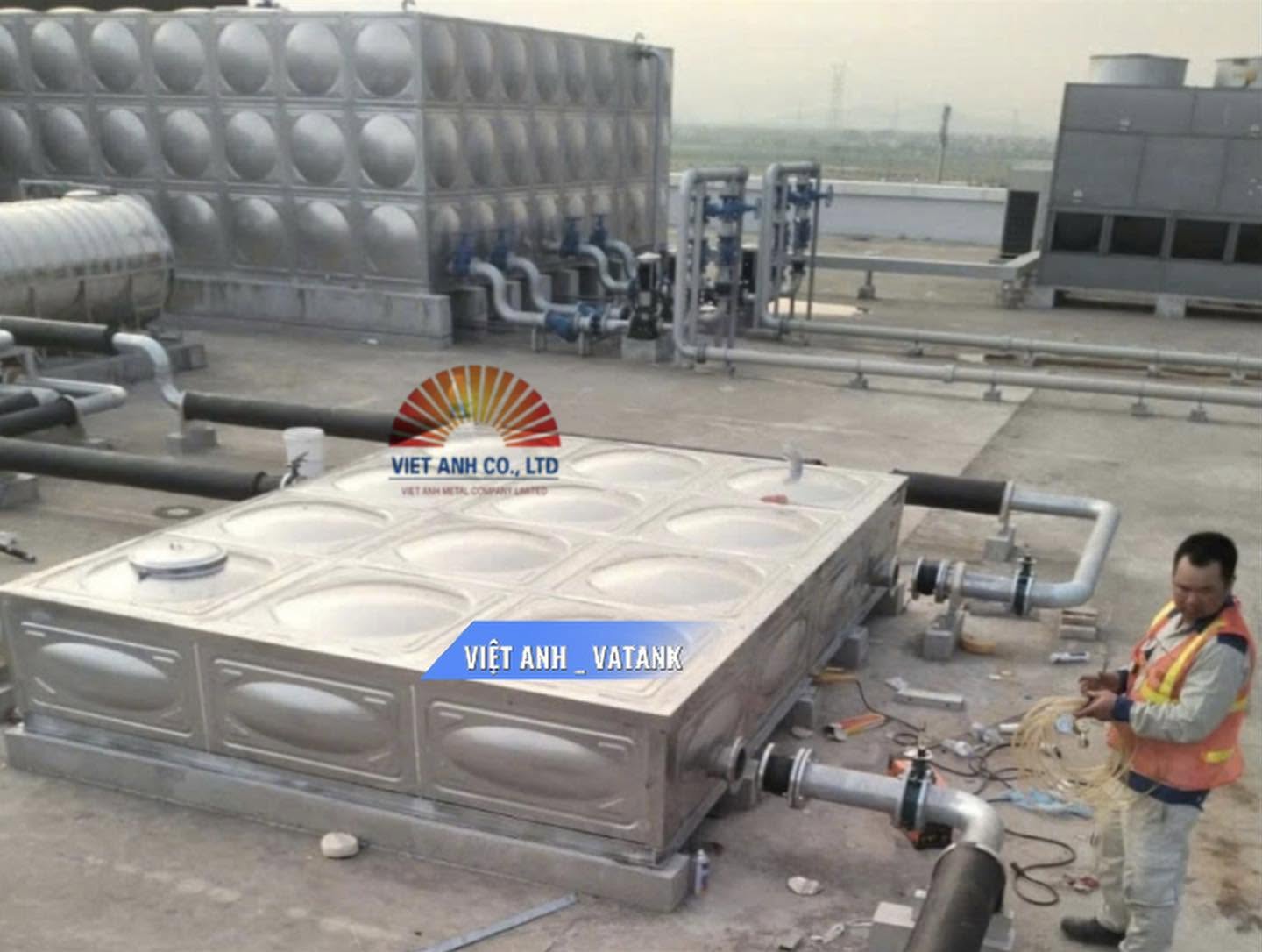 Thi công bể lắp ghép inox Việt Anh VATANK tại Bắc Ninh